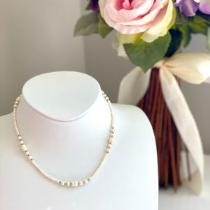 Pearl Necklace and Earrings Set
